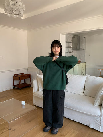 Harob brushed cargo denim pants